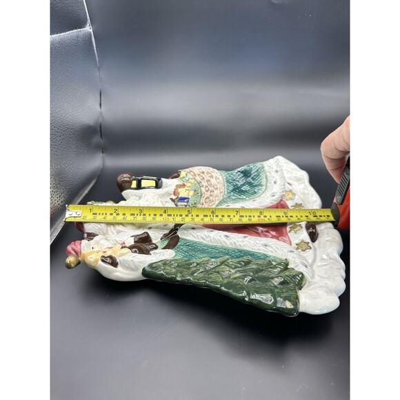 Vintage 1994 Fitz & Floyd Omnibus European Santa Snack Plate Platter - Picture 7 of 7